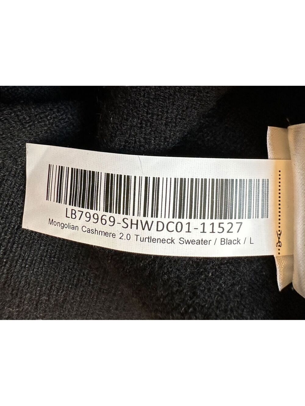 Quince Mongolian Cashmere Turtleneck Sweater Women's Large Black Luxe Relaxed - Picture 6 of 6
